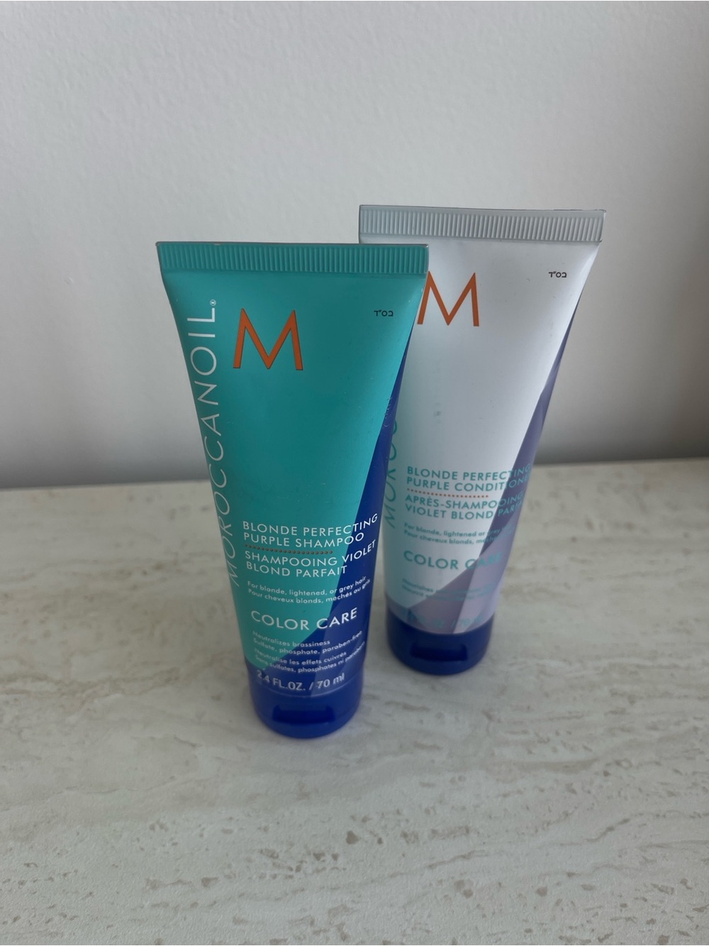Moroccanoil Blonde Perfecting Purple Shampoo & Conditioner Set